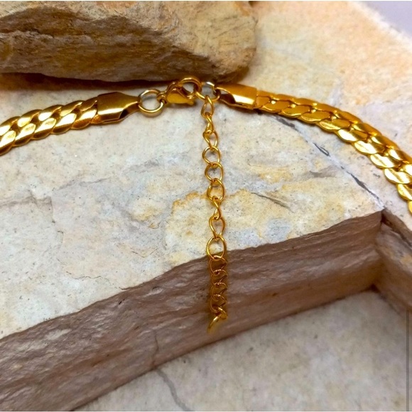 14K GOLD-FILLED CUBAN CHAIN HEART NECKLACE 16” + 2” EXTENDER - Picture 6 of 8